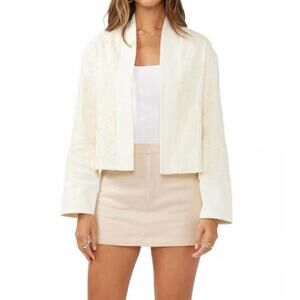 NEW LOVESTITCH annicse floral canvas jacket in vanilla